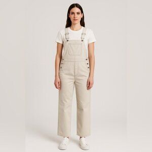 GU Off-White Wide-Leg Overalls XS